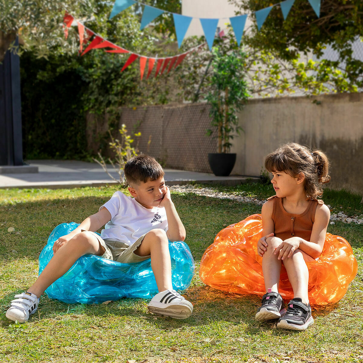 Pack Giant Inflatable Bumper Bubble Ball and Water Sprinkler and Sprayer Toy InnovaGoods-13