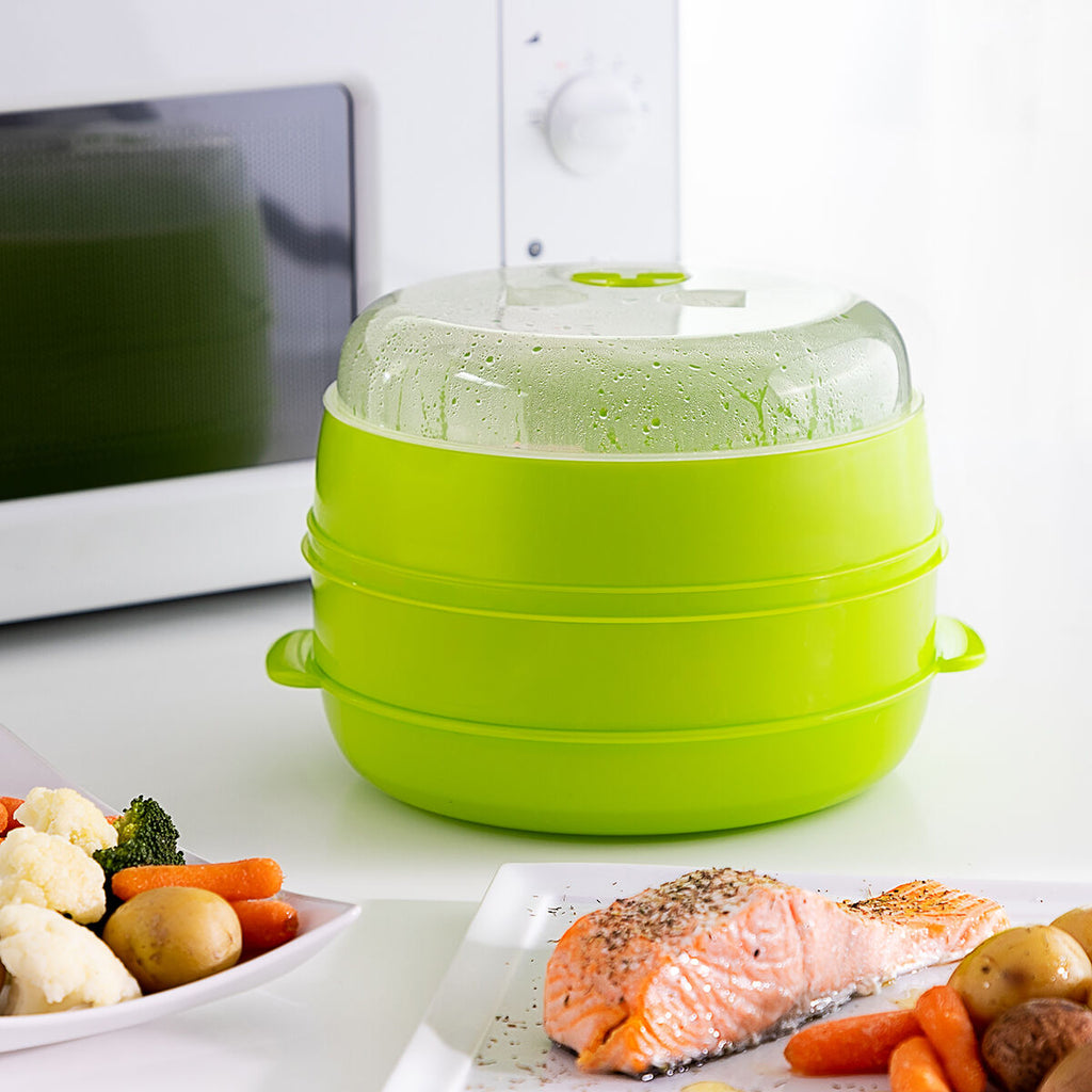 Dvostruka posuda za kuhanje na pari u mikrovalnoj Codowave InnovaGoods
