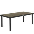 Table de jardin rectangulaire pour 8 personnes en aluminium table de salle à manger extétieur plateau PE à lattes-0